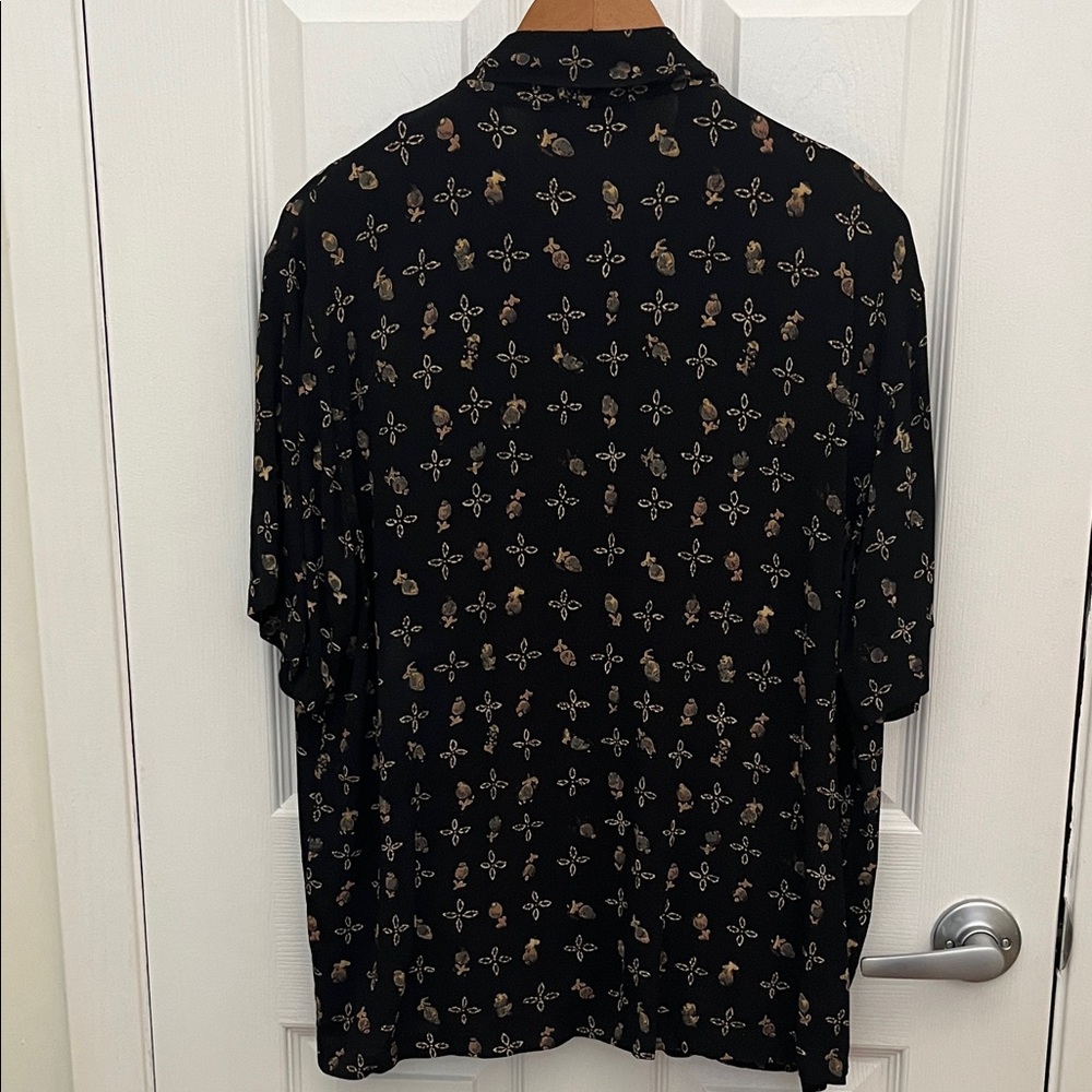 Chico's Black Patterned Button Down Shirt Chico’s… - image 4